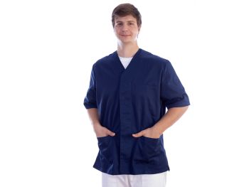 Casacca con bottoni blu in cotone/poliestere unisex taglia S Gima