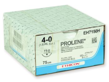 Sutura monofilamento non assorbibile Ethicon Prolene Blue 4/0 ago 19 mm FS-2 45 cm 36 pezzi