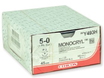 Sutura assorbibile Ethicon Monocryl 5/0 ago 13 mm conf. 36 pezzi