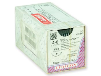 Sutura assorbibile Ethicon Vicryl Rapid 4/0 19 mm 12 pezzi