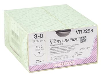 SUTURA ASSORBIBILE ETHICON VICRYL RAPID - 3/0 ago 19 mm conf. 36 pezzi