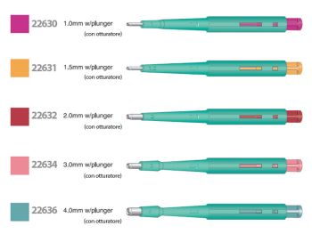 Curette biopsia Kai con otturatore diametro 1 mm conf. 20 pezzi