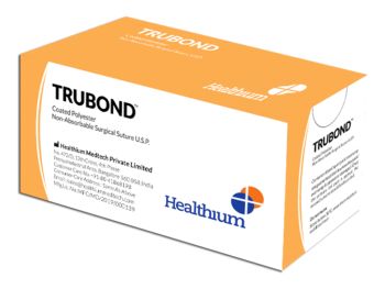 Sutura non ass. Trubond calibro 2/0, curva 1/2, ago 17 mm, lung. 90 cm, verde, conf. 12 pezzi  