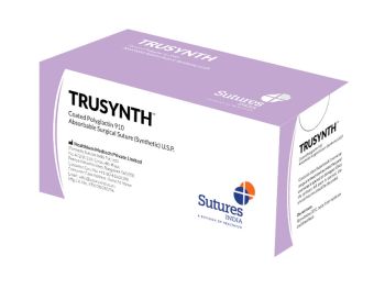 SUTURA ASSORBIBILE TRUSYNTH calibro 4/0, curva 1/2, ago 19 mm - 75 cm - viola conf. 12 pezzi