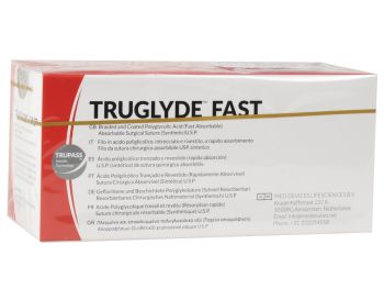 SUTURA ASSORBIBILE TRUGLYDE FAST calibro 2/0, curva 1/2, ago 35 mm - 75 cm - incolore conf. 12 pezzi