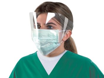 Mascherina chirurgica con elastici con visiera paraspruzzi - MASKOP