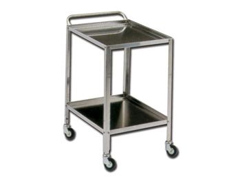 Carrello in acciaio per trasporto medicazioni-60x40x81 cm-Gima