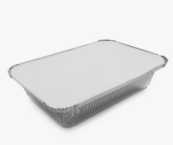  Vaschetta alluminio 2 porz. con coperchio 50 pezzi  R45L - Compak
