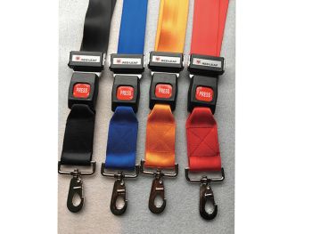 Set 4 cinture di sicurezza 4 colori con estremità con gancio fibbia in metallo Gima
