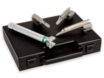 Set laringoscopio F.O. pediatrico Maxlite 2,5 V xenon/alogeno GIMA (lame Miller 00-0-1)