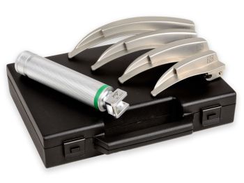 Set laringoscopio F.O. Maxlite LED 2,5 V 4 lame (lame Miller 1-2-3-4)