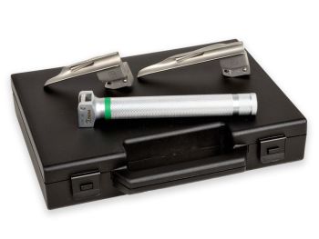 Set laringoscopio F.O. pediatrico GIMA Green 2,5 V xenon/alogeno (lame Miller 0-1)