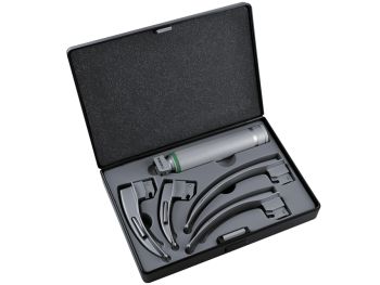 Set laringoscopio F.O. adulti GIMA Green 2,5 V xenon/alogeno (lame Miller1-2-3-4)