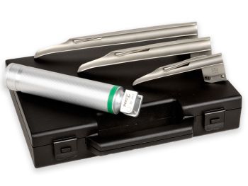Set laringoscopio F.O. Doctor GIMA Green 2,5 V xenon/alogeno (lame Miller 1-2-3)