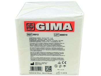 Compresse Garza TNT non sterile 10x10 cm conf. 10 pacchi da 100 Gima