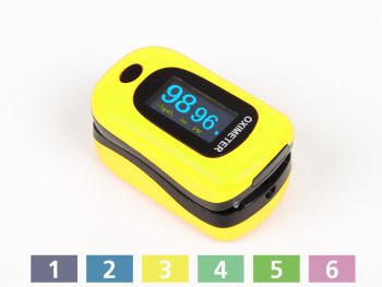 Pulsoximetro OXY-4 Blu con Display a Colori e Sensori Gima