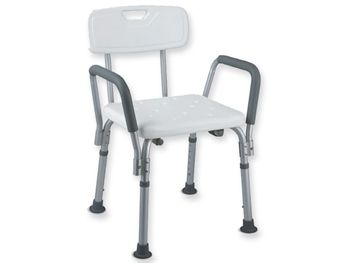 Sedia doccia con schienale e braccioli-Portata max 100kg-Gima-42907