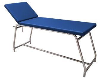 LETTINO DA VISITA portata 120 kg, cromato materasso blu