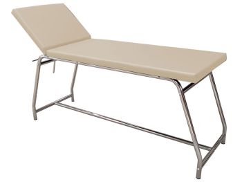 LETTINO DA VISITA portata 120 kg, cromato materasso beige 