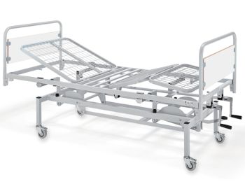 LETTO A TRE SEZIONI AD ALTEZZA VARIABILE 2 manovelle con ruote 