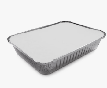 Vaschetta alluminio 4 Porz. con coperchio 50 pezzi  R11L - Compak