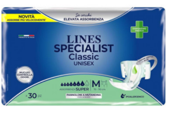 Lines specialist pannolone mutandina classic super taglia M 30 pezzi