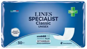 Pannoloni per adulti rettangolare senza barriere 30 pezzi-Lines Specialist