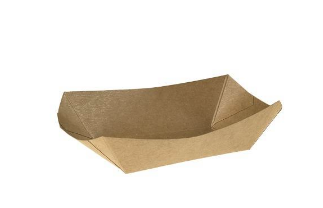 Vaschetta fritti in carta kraft + pe avana cm 19,5x16,5x5,5 ml 700 conf. pezzi 125 - LEONE