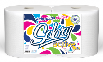 Rotoli di carta asciugatutto conf. 2 rotoli-Sabry Active 800