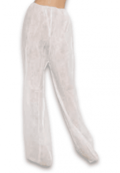 Pantaloni in tnt per pressoterapia chiusi bianchi confezione 10 pezzi