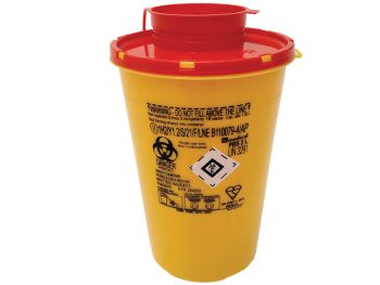 Contenitore per rifiuti taglienti e rifiuti sanitari 1,5 litri in plastica