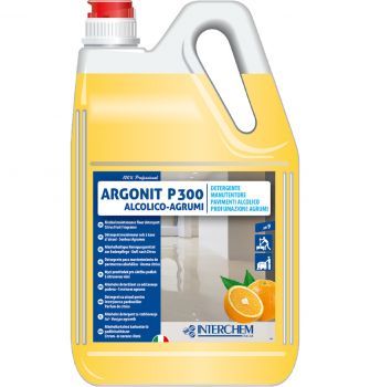 INTERCHEM ARGONIT P 300 AGRUMI detergente profumato alcolico brillante e rapida asciugatura 5 litri