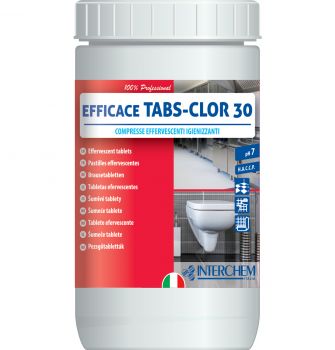 INTERCHEM EFFICACE TABS CLOR 30 pastiglie di cloro igirenizzanti effervescenti 1 kg 