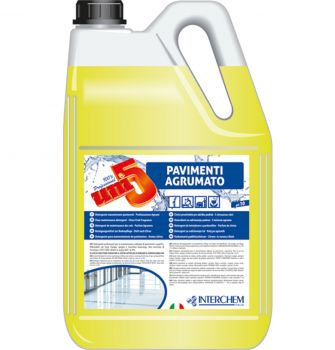 INTERCHEM UNI5 PAVIMENTI AGRUMATO detergente per pavimenti profumato senza risciaquo 5 litri