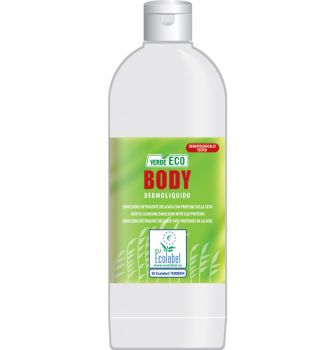 Detergente corpo-Bagnoschiuma pelli delicate-Interchem verde eco body-1 litro 