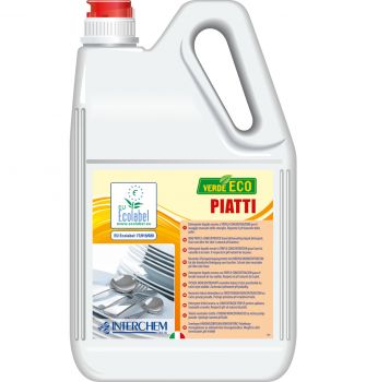 INTERCHEM VERDE ECO PIATTI detergente per piatti concentrato biodegradabile 5 litri