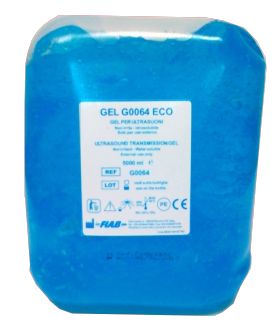 Fiab Gel per ultrasuoni blu 5 litri con bottiglia 250 ml 