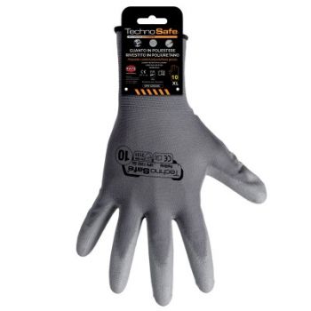 TECHNOSAFE POLIGRIP guanto da lavoro grigio spalmato in poliuretano conf. 1 paio