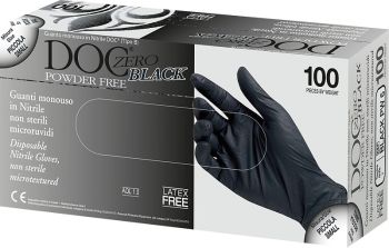 GARDENING DOC BLACK Guanto in nitrile nero 5,4 gr senza polvere conf. 100 pezzi taglia XL