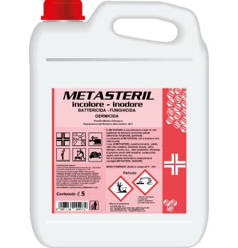 Disinfettante per pavimenti e superfici inodore 5 litri-Metasteril Inodore