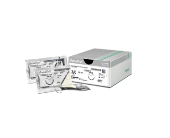 BBraun MonoPlus suture assorbibili in polidiossanone ago 1/2 ds 24 mm, USP 3/0 - filo viola 70 cm conf. 36 pz