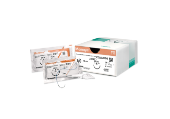 B-BRAUN MONOSYN suture assorbibili in gliconato, ago 3/8 DS 16 mm, USP 4/0 - filo incolore 70cm - 36 pz