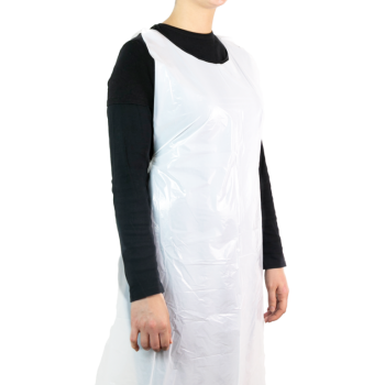 Grembiule monouso in PE 72 x110 cm colore bianco conf. da 100 pezzi - Gardening