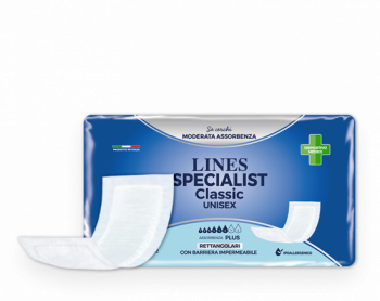 Lines specialist pannolone rettangolare classic con barriera 30 pezzi