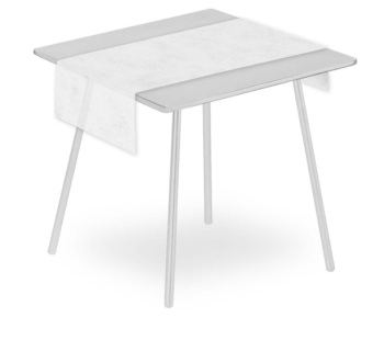 Runner in tnt 120 x 48 cmBianco conf. 25 pezzi 