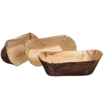Scodella ovale 600 ml in foglia di palma 22x12xh6,5 cm conf. 20 pezzi