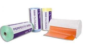 Mantella da dentista in plastica 50x60cm - Vari colori - 80 strappi - Dispotech