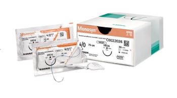 Sutura sterile sintetica assorbibile monofilamento B-BRAUN MONOSYN 4/0 (1,5) 45 cm ds 16 conf. 36 pz