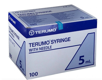 SIRINGHE CON AGO TERUMO 5 ml - 22GX1/2" - sterili conf. 100 pezzi
