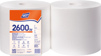 Real carta Paper Wall 2600 bobina di carta 500 strappi conf. 2 rotoli 3 veli